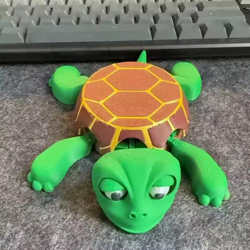 3D - printed Panicked Turtle Coaster: Insulated, for stress relief, doubles as mug base decor