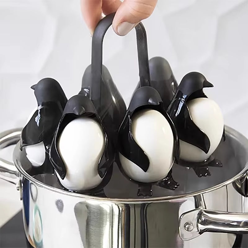 Penguin - Shaped Egg Cooker Multifunctional Egg Cooker & Fridge Storage Holder