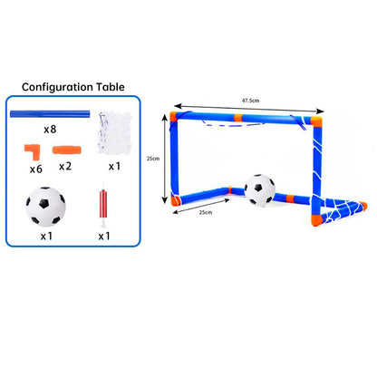 Mini foldable plastic soccer set, detachable posts, high-strength, indoor/outdoor, kids' bday gift