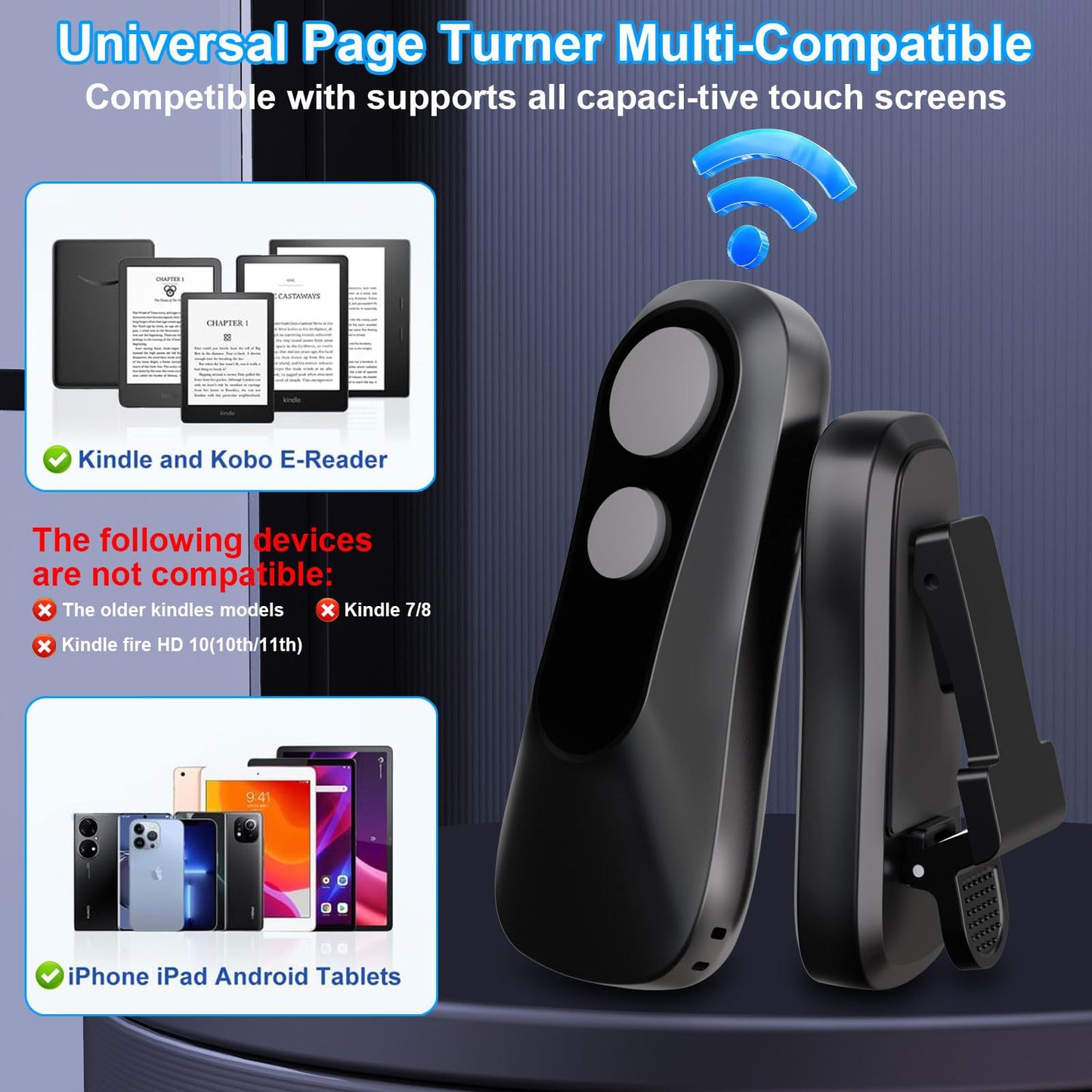 Compatible With Kindle Tablet E-book Page-turners from QuestCrate