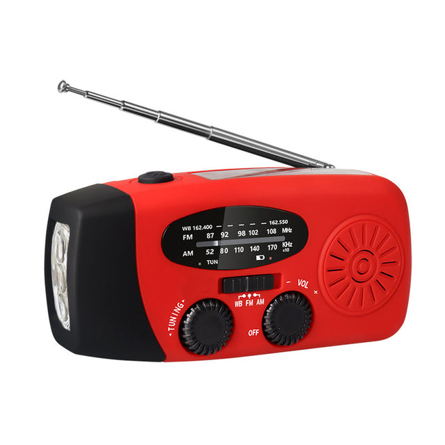 Hand-Crank Emergency Solar Radio & Power Bank