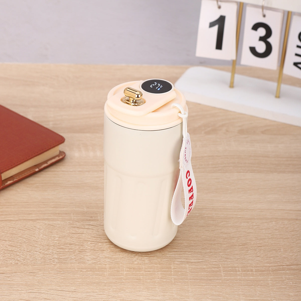 Smart Digital Thermal Bottle - All White