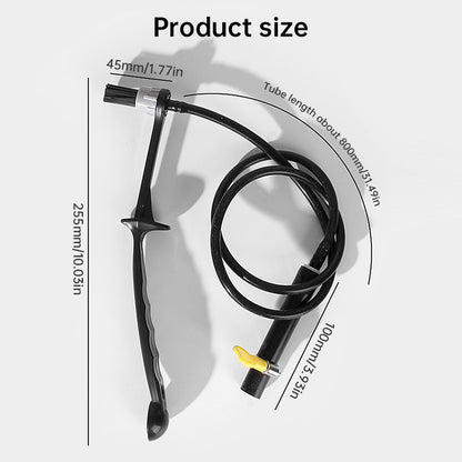 Barista tool: long - handle cleaning brush for coffee machine steam, with replaceable head to remove brew head dirt