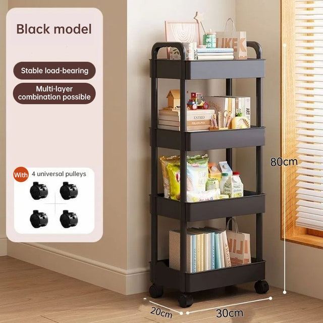 White rolling storage cart